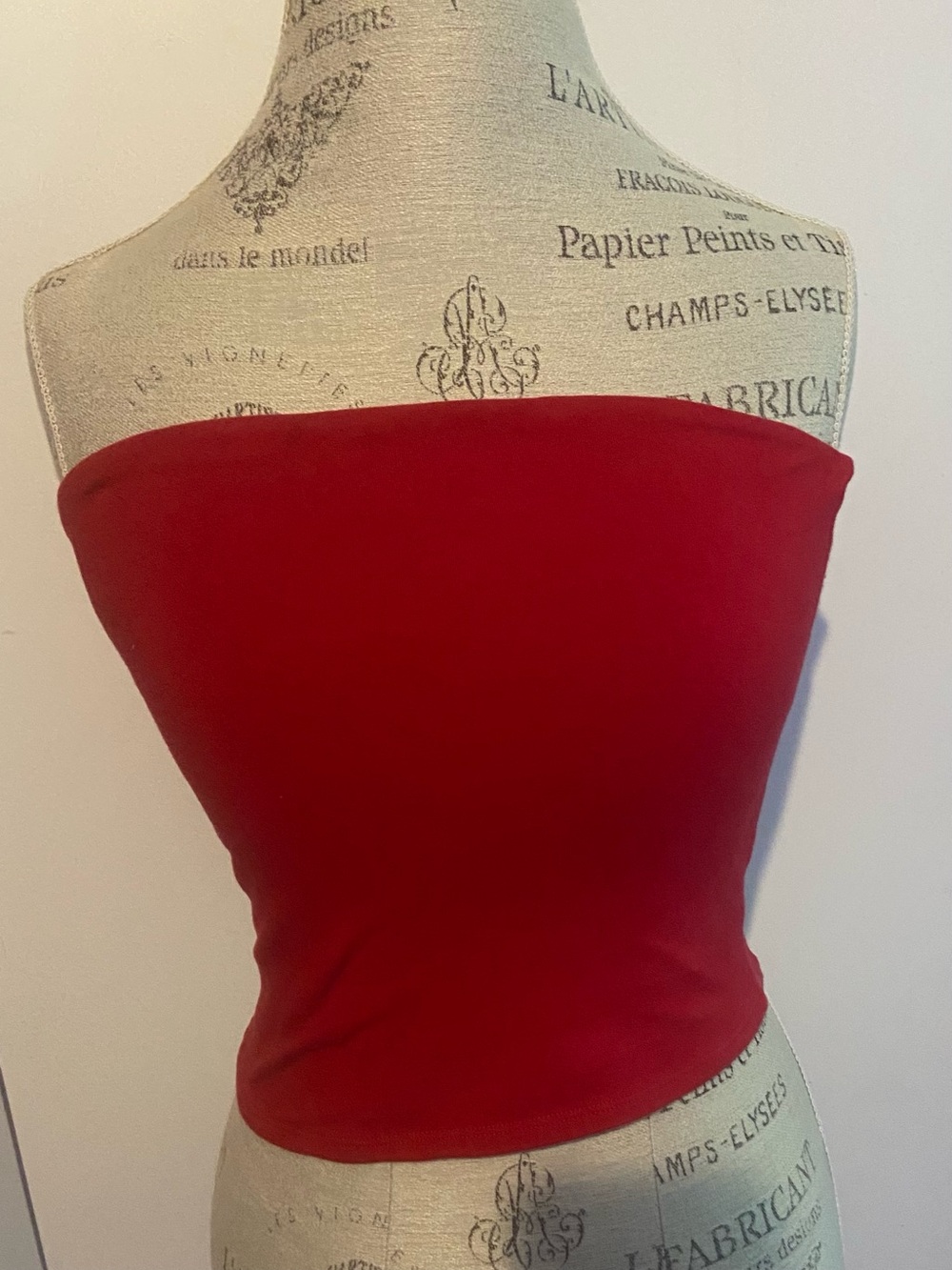 Garage Red Strapless Tube Top